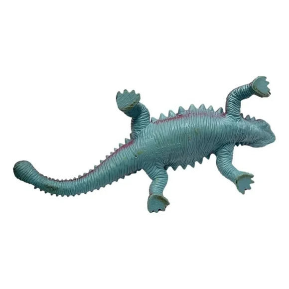 Vintage UKRD Dinosaur Ankylosaurus 13 inch Red Blue 1986 - Picture 2 of 8